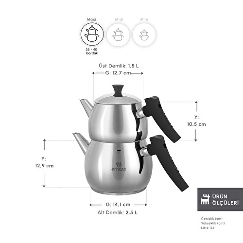 Emsan Alim Çaydanlık Takımı Large