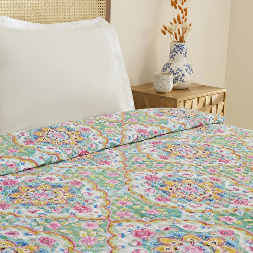 Karaca Home Luna Çift Kişilik Yatak Örtüsü Multicolor