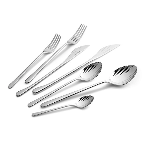 Karaca Seashell 316+ 84 Parça Çatal Kaşık Bıçak Takımı, Platin