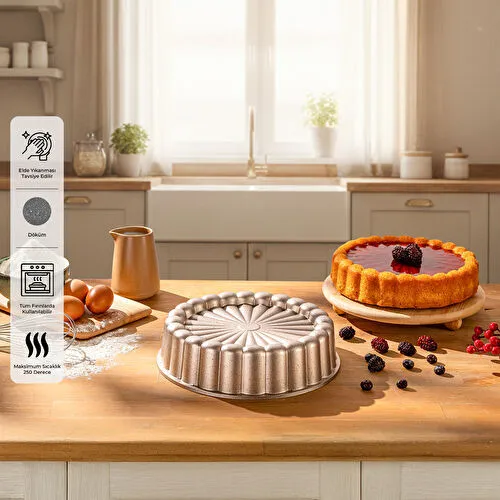 Emsan Golden Daisy Döküm Kek Kalıbı 25 cm