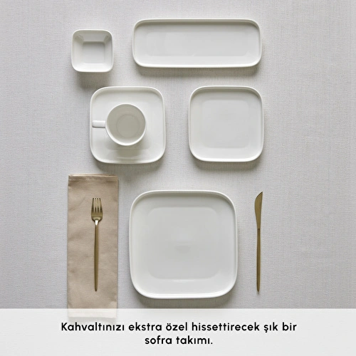 Karaca Stream Bone Massimo White 26 Parça 6 Kişilik Kahvaltı Takımı