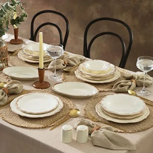 Emsan Antik 36 Parça 8 Kişilik Yemek Takımı