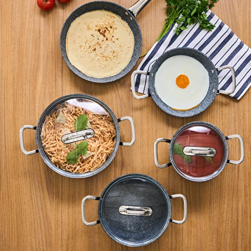 Emsan Biogranit Power Inox 8 Parça Tencere Seti