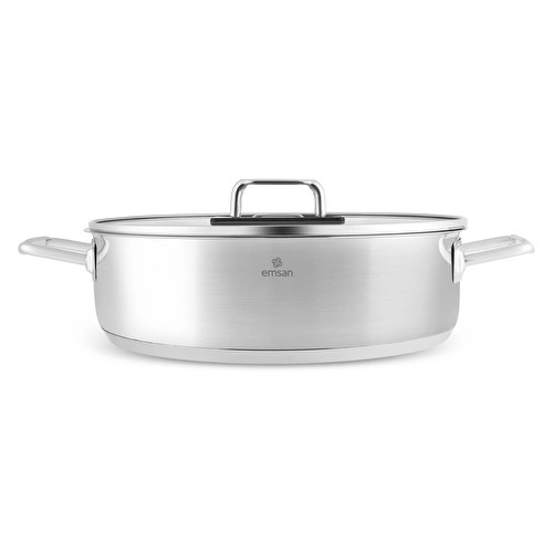 Emsan Grace İndüksiyon Tabanlı Çelik Karnıyarık Tencere 30 cm Emsan Grace İndüksiyon Tabanlı Çelik Karnıyarık Tencere 30 cm