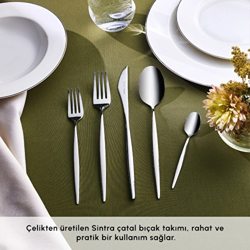 Karaca Sintra 40 Parça 8 Kişilik Çatal Kaşık Bıçak Takımı Platin