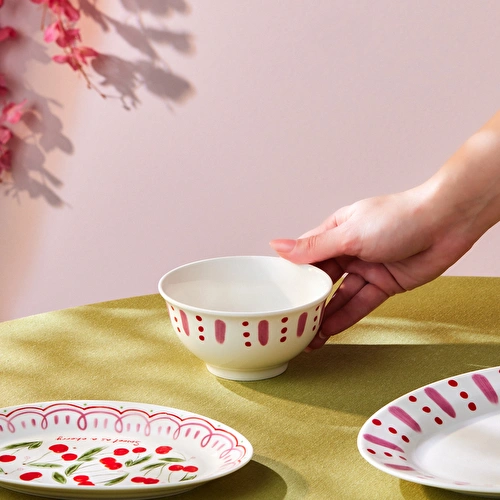 Karaca Cherry Time Noktalı Çerezlik 11 cm