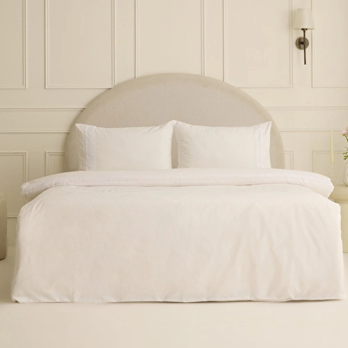 Karaca Home Ricamo Dantelli Çift Kişilik Nevresim Takımı Beyaz