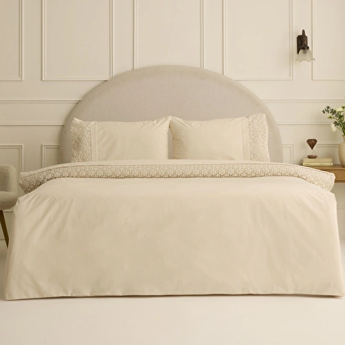 Karaca Home Rosal Brodeli Çift Kişilik Nevresim Takımı Bej