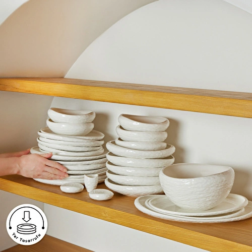 Karaca Earth Collection Atlantic 55 Parça 12 Kişilik Yemek Takımı