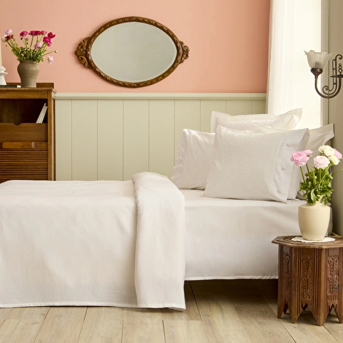 Karaca Home Rivora Nish Set Çift Kişilik Pike Takımı Beyaz