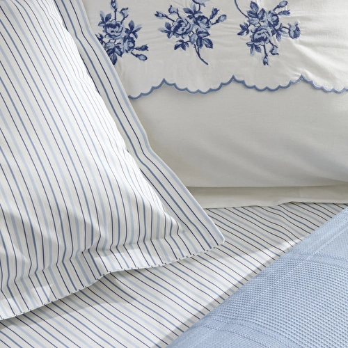 Karaca Home Virelle %100 Pamuk Nish Set Çift Kişilik Pike Takımı Mavi