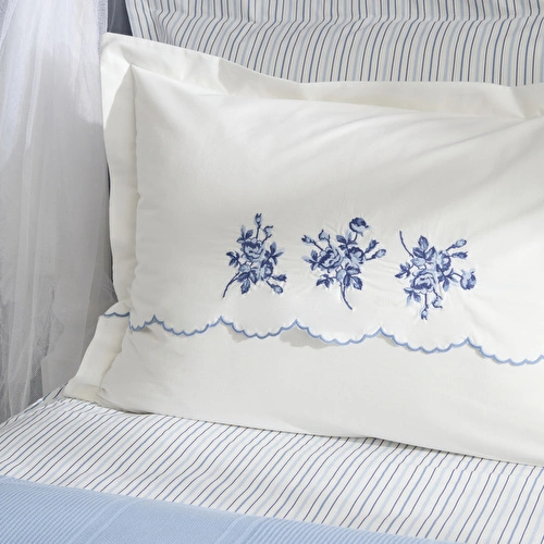 Karaca Home Virelle %100 Pamuk Nish Set Çift Kişilik Pike Takımı Mavi