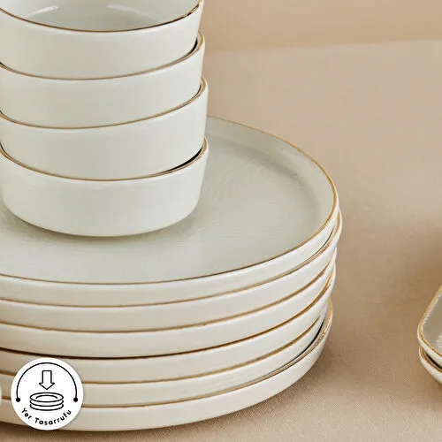 Emsan Komo 32 Parça 6 Kişilik Kahvaltı Takımı Gold