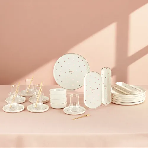 Emsan Lovin 32 Parça 6 Kişilik Kahvaltı Takımı Gold