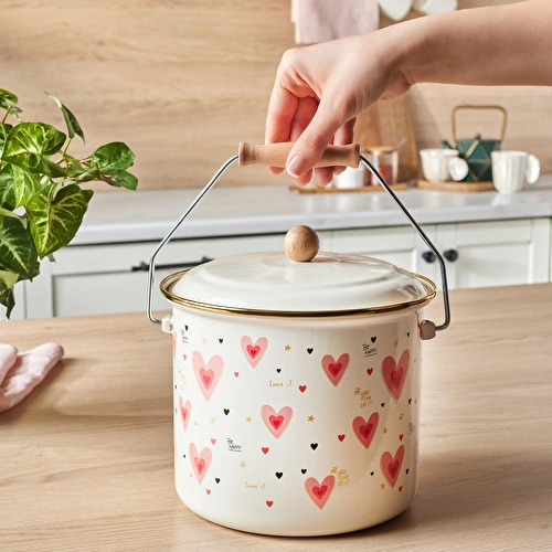 Karaca Pink Love Emaye Bakraç 5,2 L Karaca Pink Love Emaye Bakraç 5,2 L