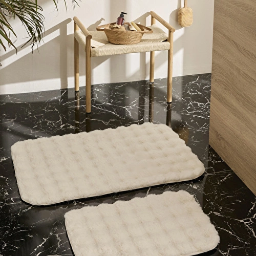 Karaca Home Bubble Banyo Paspas Seti Beyaz