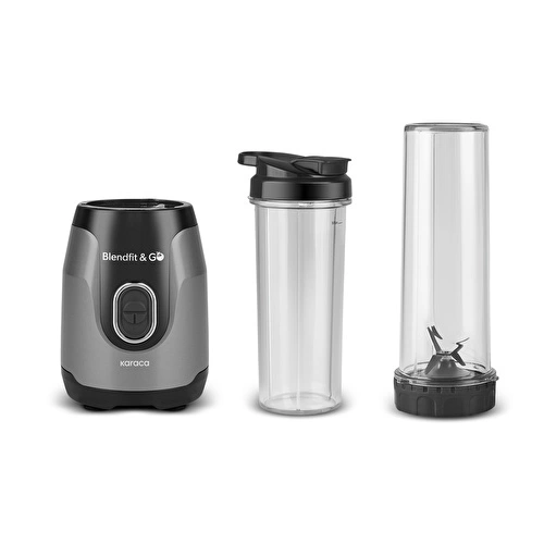 Karaca Blendfit Go Personal Kişisel Smoothie Blender Çift Hazne Antrasit 600ml & 400ml