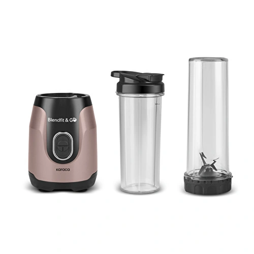 Karaca Blendfit Go Personal Kişisel Smoothie Blender Çift Hazne Rosegold 600ml & 400ml