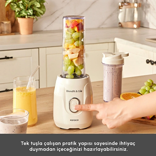 Karaca Blendfit Go Personal Kişisel Smoothie Blender Çift Hazne Starlight 600ml & 400ml