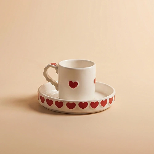 Karaca Sweetheart Kahve Fincan Takımı Beyaz
