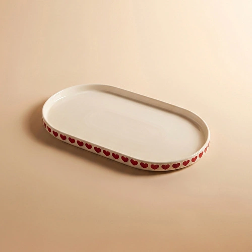 Karaca Sweetheart Kayık Tabak Beyaz 18 cm