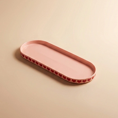 Karaca Sweetheart Kayık Tabak Pembe 12 cm