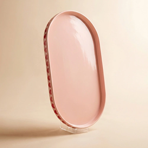 Karaca Sweetheart Kayık Tabak Pembe 18 cm