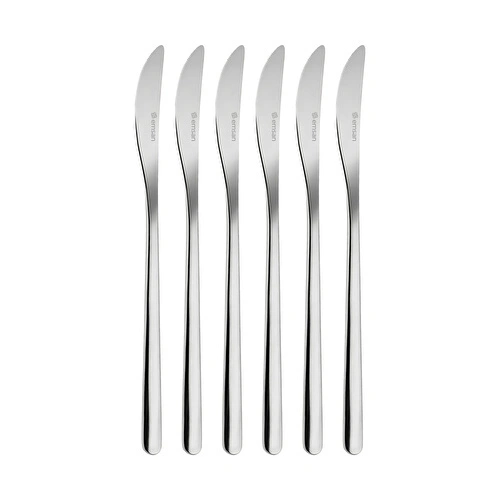 Emsan Bead 6'lı Yemek Bıçağı Seti Platin