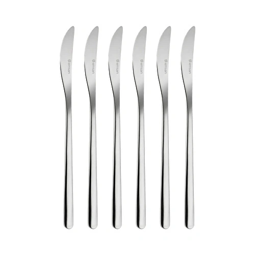 Emsan Bead 6'lı Tatlı Bıçağı Seti Platin