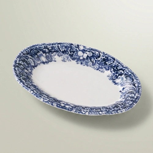 Emsan Floransa Kayık Tabak 21 cm Mavi