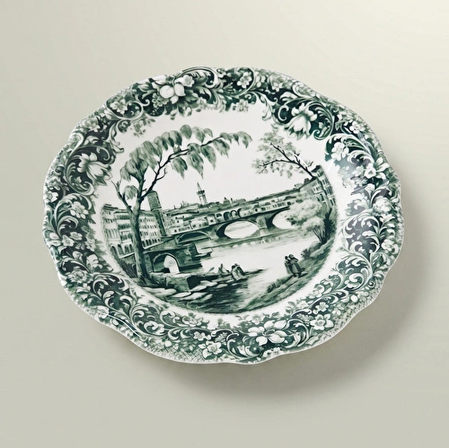 Emsan Floransa Pasta Tabağı 21 cm Yeşil