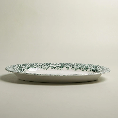 Emsan Floransa Kayık Tabak 33 cm Yeşil Emsan Floransa Kayık Tabak 33 cm Yeşil