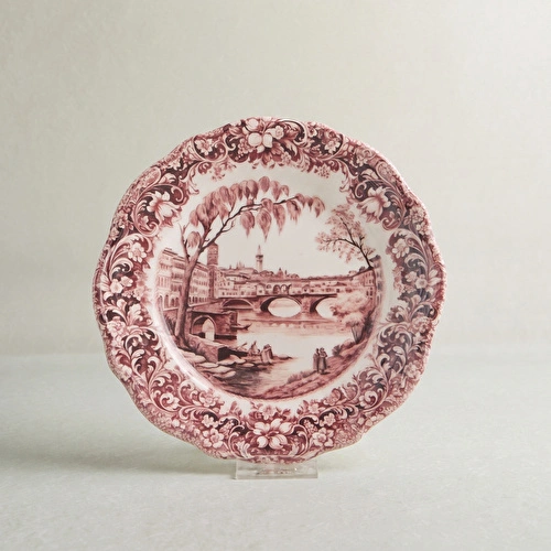 Emsan Floransa Pasta Tabağı 21 cm Bordo