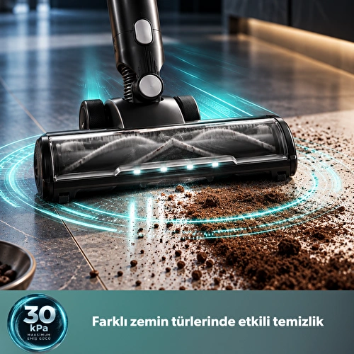 Homend Dustrıder 1273H Katlanabilir Borulu Dikey Süpürge Siyah-Silver