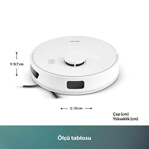 Homend Alex 10 Moplu ve LIDAR Haritalamalı 10.000 Pa Akıllı Robot Süpürge