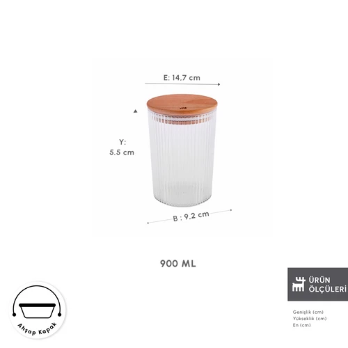 Karaca Massimo Şeffaf Saklama Kabı 900 ml
