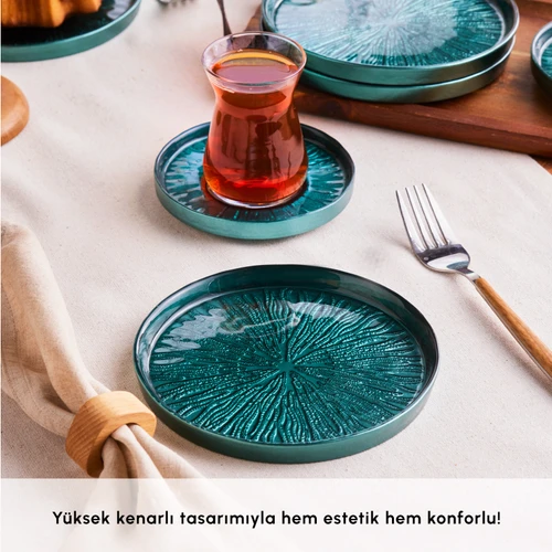 Karaca Teo Yeşil 18 Parça Pasta ve Çay İkram Seti