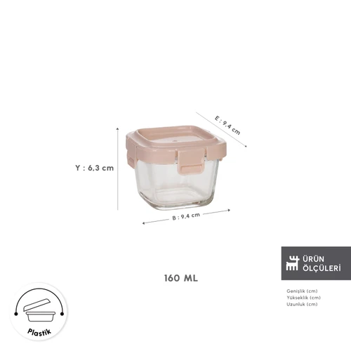 Karaca Lia Mini Saklama Kabı 160 Ml Pembe
