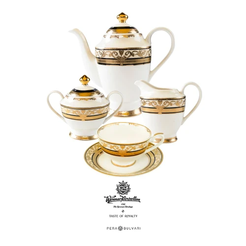 Weimar Carla Of Bavaria 15 Parça Çay Seti Siyah