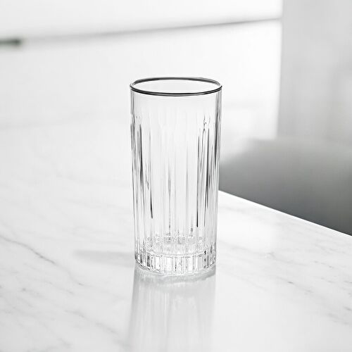 RCR Timeless 6'lı Platin Rimli Meşrubat Bardağı Seti 440 ml