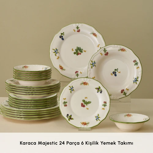 Karaca Majestic 24 Parça 6 Kişilik Yemek Takımı
