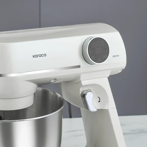 Karaca Multichef Artisan Digital Ekran Döküm Stand Mikser Pearl White 1800W 7L