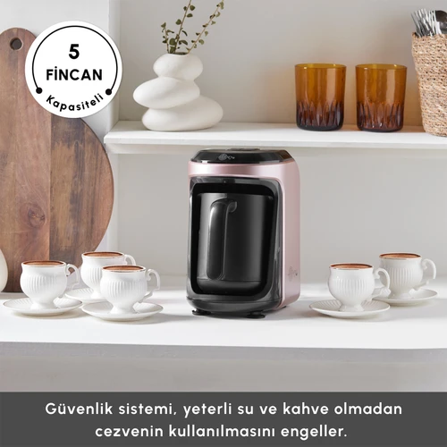 Karaca Hatır Hüps Aroma Sütlü Türk Kahve Makinesi Rosegold