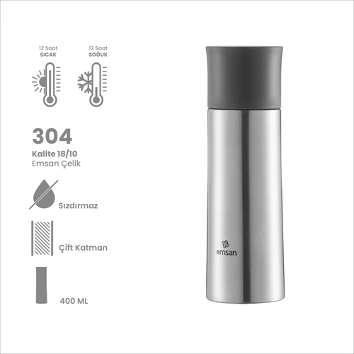Emsan Brıght Termos Inox 400 ml