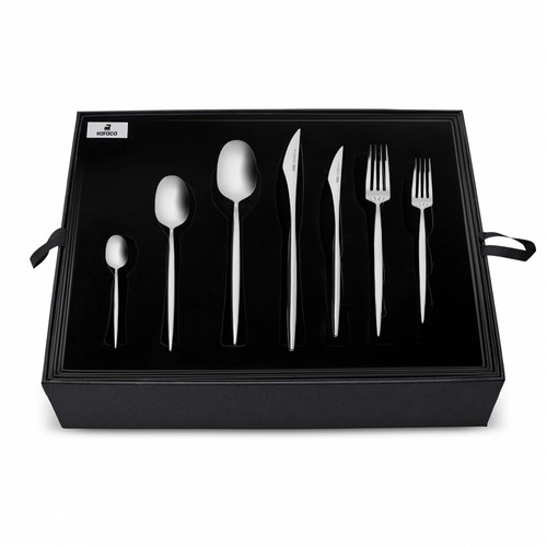 Karaca 316 Elegance Thor Platin 12 Kişilik 84 Parça Çatal Kaşık Bıçak Takımı 