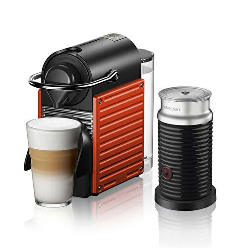Nespresso C66R Pixie Kırmızı Kahve Makinesi ve Süt Köpürtücü Aksesuar