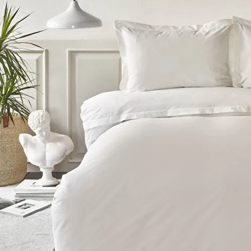 Karaca Home White Collection Luvia %100 Pamuk Çift Kişilik Yatak Örtüsü Seti