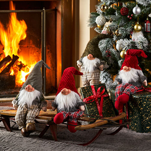 Karaca Home Santa Dekoratif Kırmızı Obje 18x11x60 cm Karaca Home Santa Dekoratif Kırmızı Obje 18x11x60 cm