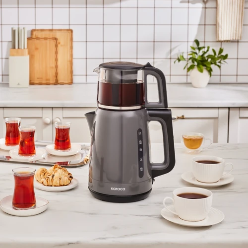 Karaca Mega Tea 1501 35 Çay Bardağı Kapasiteli Çay Makinesi Space Gray