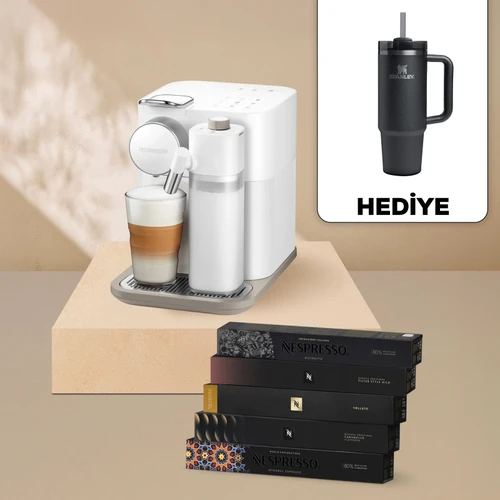 Nespresso F541 Gran Latissima Süt Çözümlü Kahve Makinesi 60 Kapsül Kahve Hediyeli Beyaz
